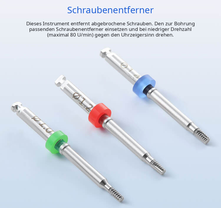 HLY Dental Universelles Extraktionsset für Abgebrochene Schrauben HLY Dental Universelles Extraktionsset für Abgebrochene Schrauben