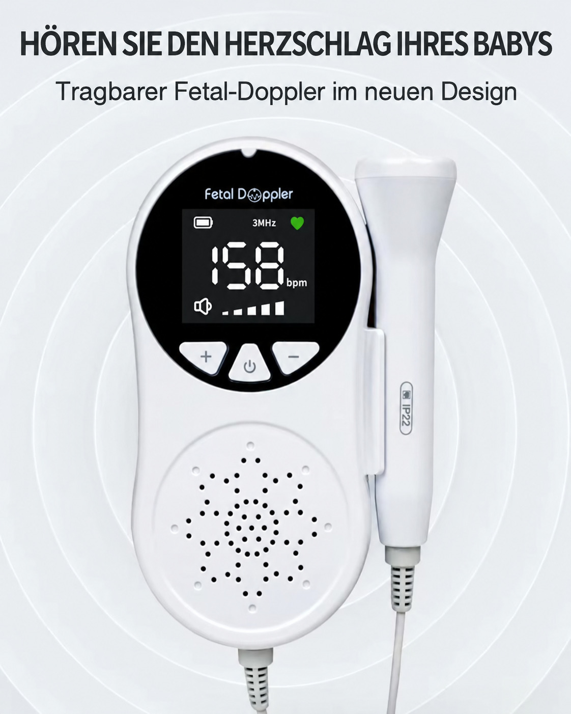 CONTEC 10A(LED) F&ouml;tus herzfrequenz-detektor / Herzschlag Ger&auml;t Baby