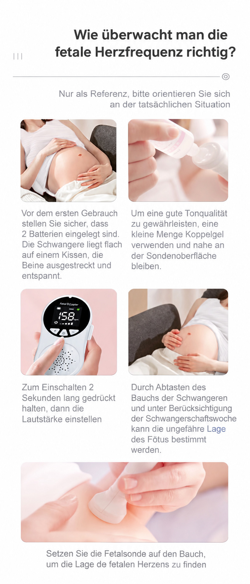CONTEC 10A(LED) F&ouml;tus herzfrequenz-detektor / Herzschlag Ger&auml;t Baby