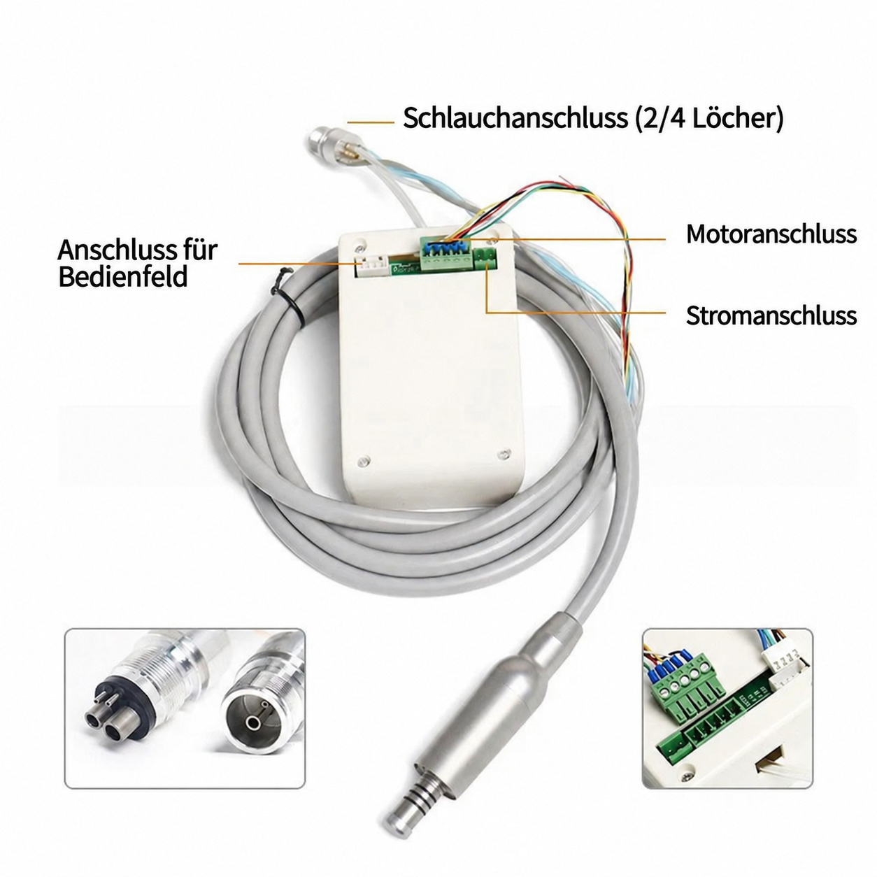 Elektrischer LED-Mikromotor f&uuml;r den zahn&auml;rztlichen Einbau, mit b&uuml;rstenlosem Motor