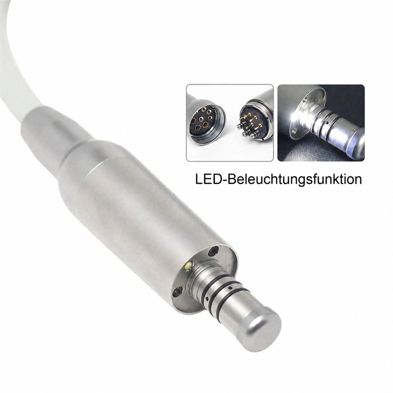 Elektrischer LED-Mikromotor f&uuml;r den zahn&auml;rztlichen Einbau, mit b&uuml;rstenlosem Motor