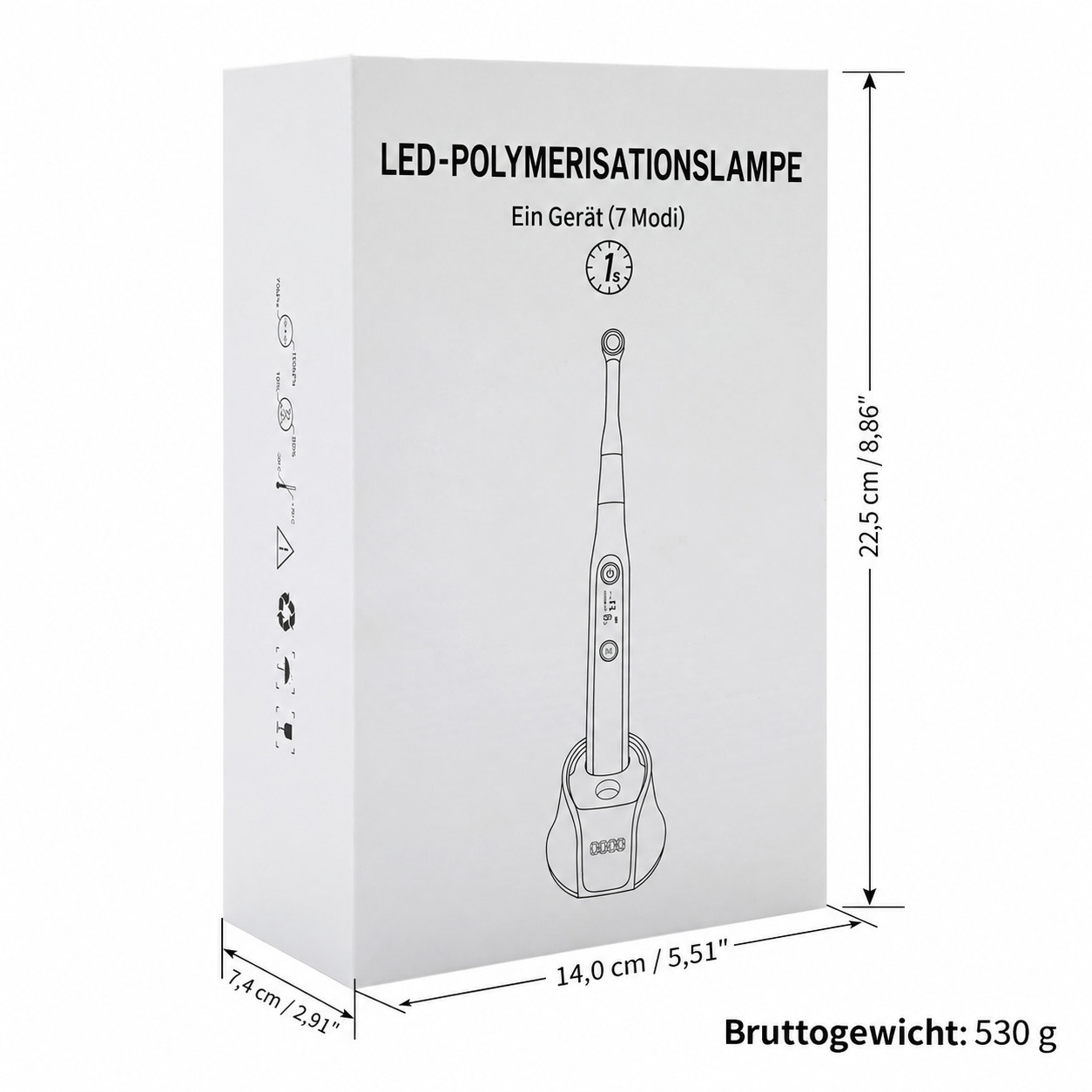 PULIHUA PLH-320 Dental-Polymerisationslampe (3000 mW/cm&sup2;) mit 7 Arbeitsmodi