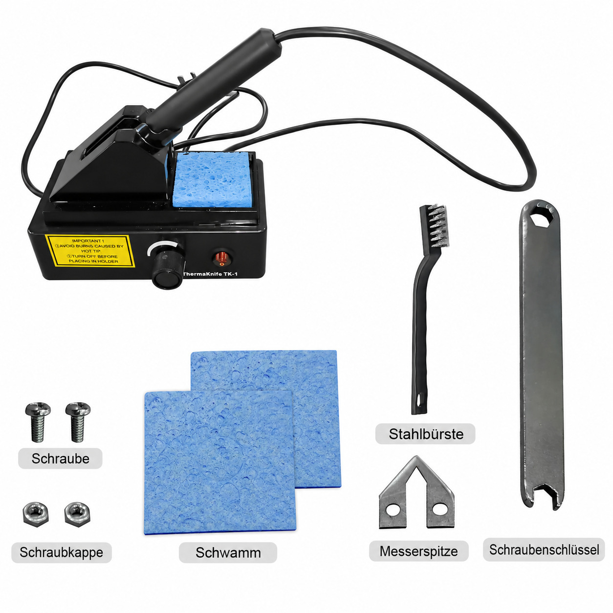 Elektrisches Hei&szlig;messer f&uuml;r Dentallabore ThermaKnife TK-1 zum Schneiden, Trimmen und Konturieren von Alignern