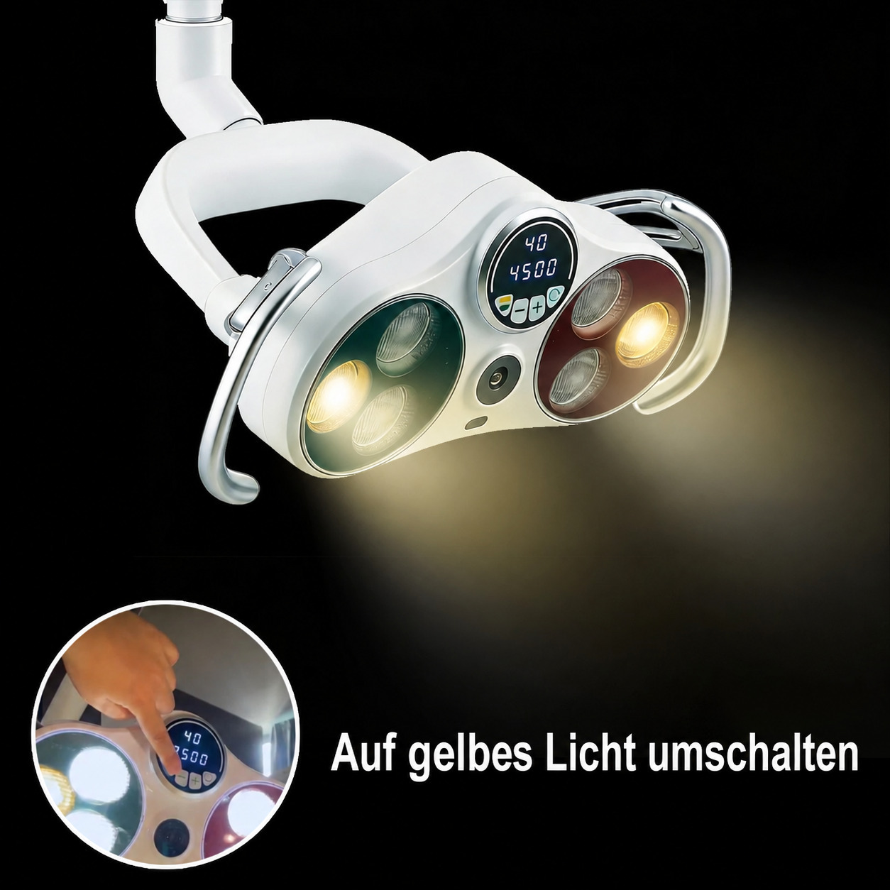 KY KY-P183 Deckenmontierte LED-OP-Leuchte f&uuml;r Zahn&auml;rzte mit integrierter drahtloser videokamera