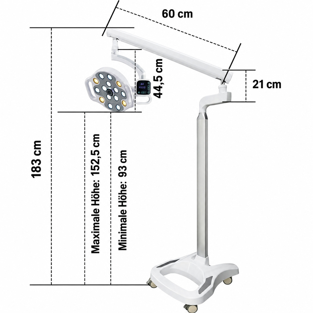 KY KY-P132-2 LED-Operationsleuchte f&uuml;r die Zahnmedizin mit standfu&szlig; und integrierter drahtloser kamera