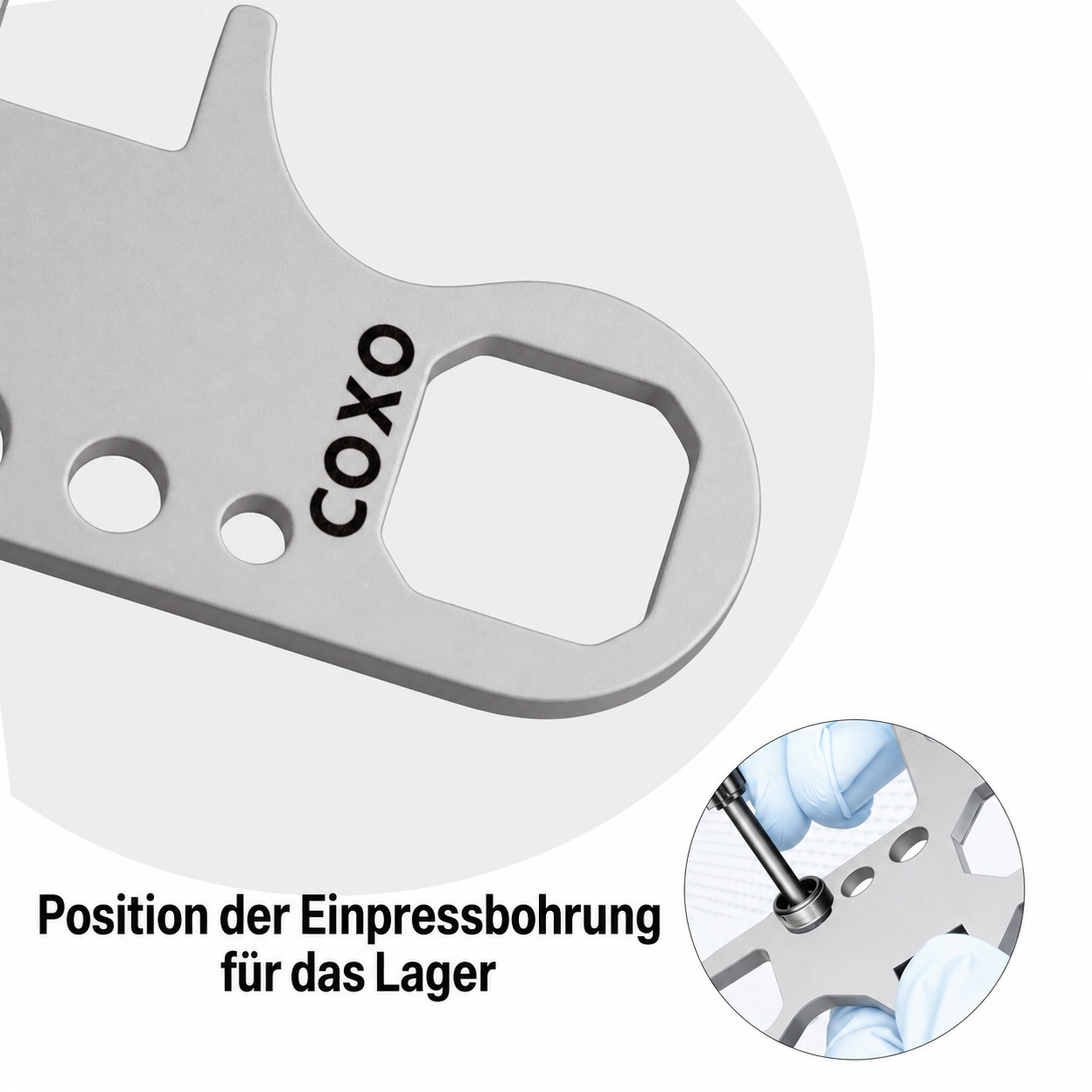 Werkzeug zum &Ouml;ffnen der hinteren Kappe von zahn&auml;rztlichen Hochgeschwindigkeits-Turbinenhandst&uuml;cken, Typ A
