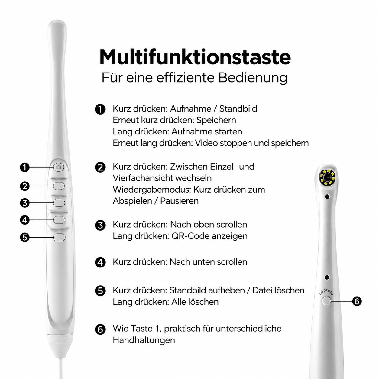 Intraorale Kamera mit 17-Zoll-Monitor und verstellbarem monitor