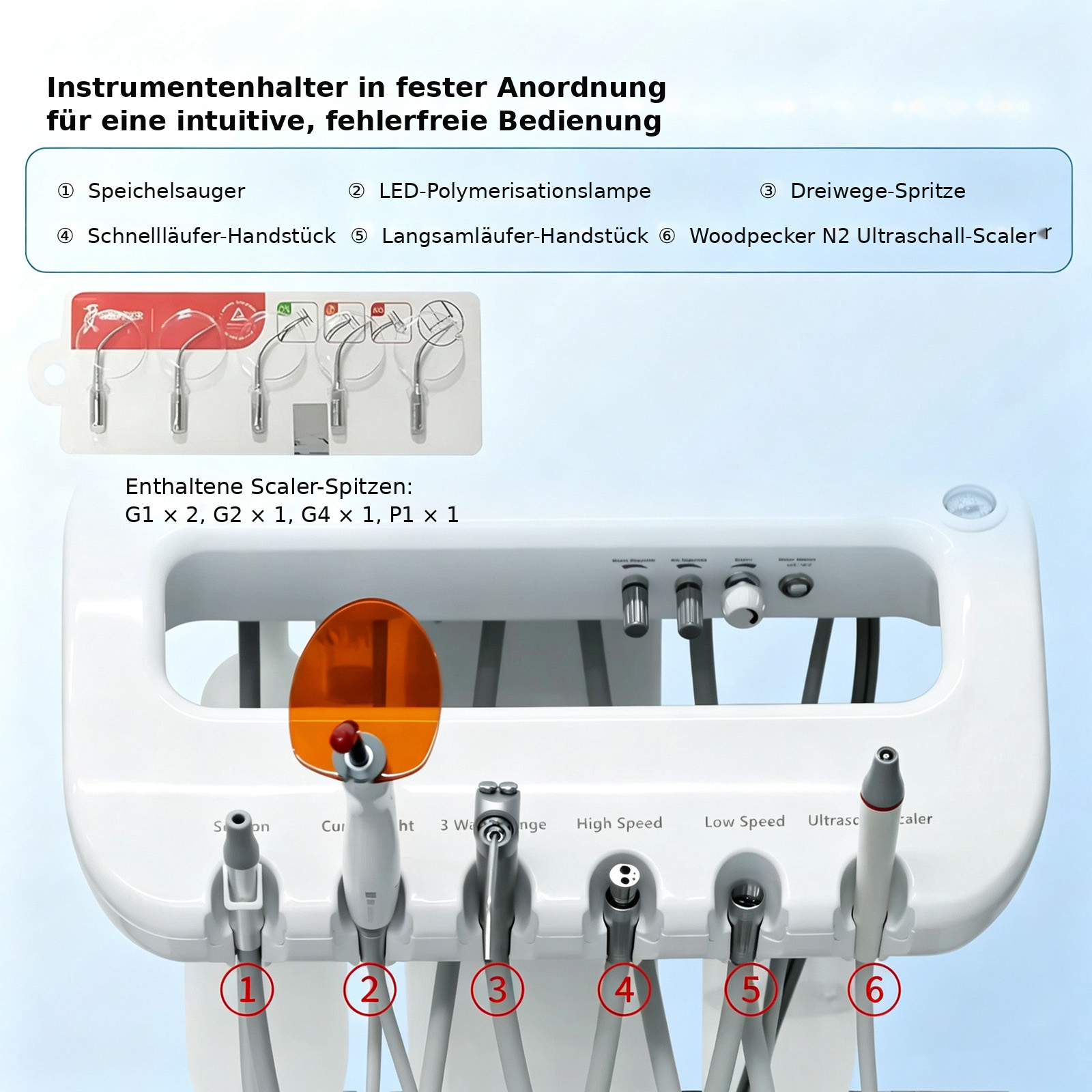 ANZHI AZ-AP302D zahn&auml;rztliche mobile Behandlungseinheit mit integriertem Kompressor