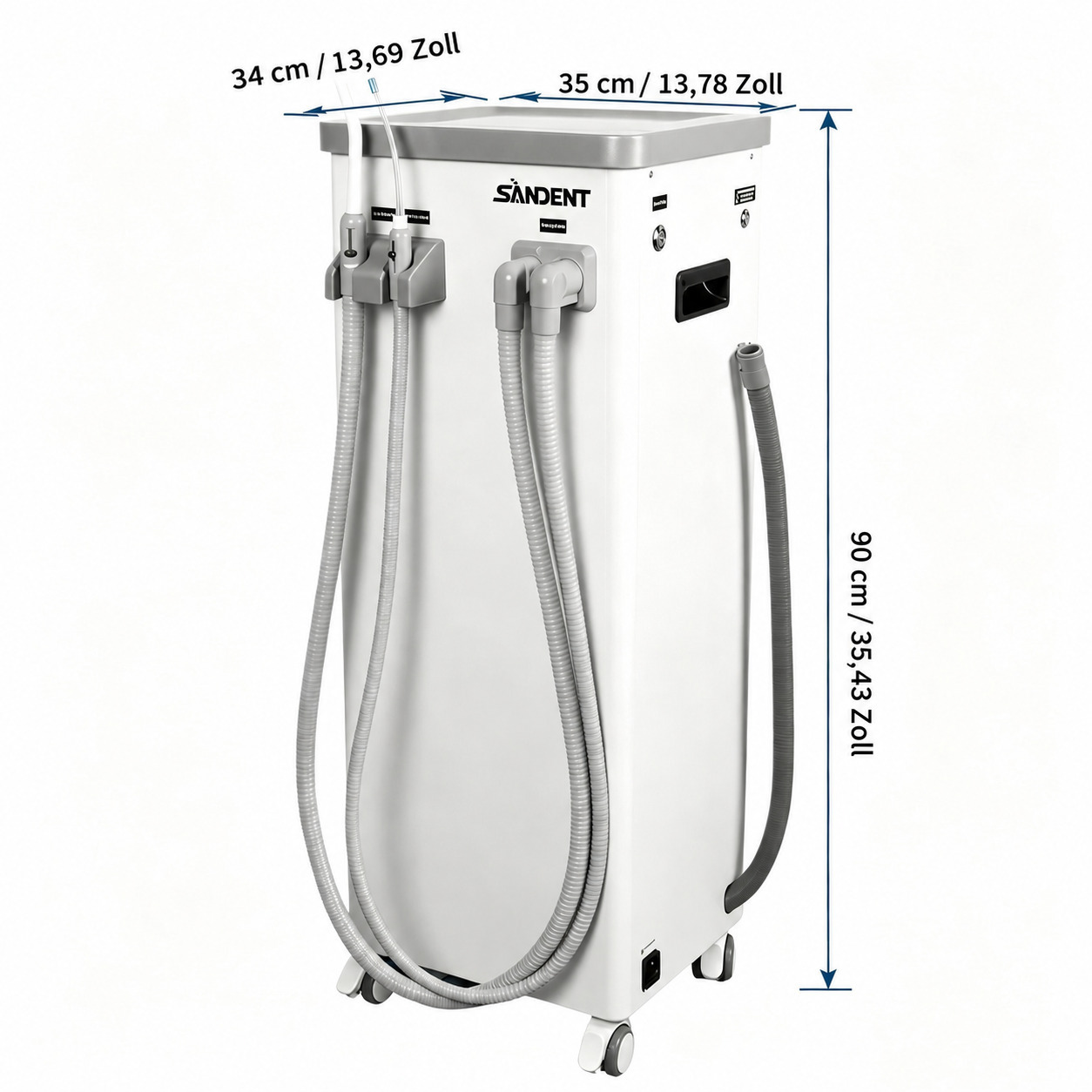 ANZHI AZ-A01 Mobiles Absaugger&auml;t f&uuml;r die Zahnmedizin, Vakuumpumpe 800 l/min, 400 W