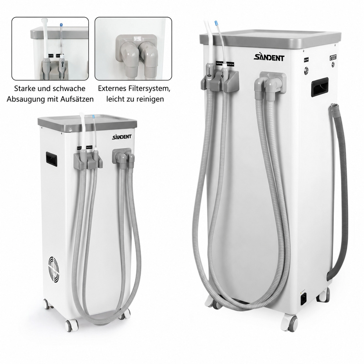 ANZHI AZ-A01 Mobiles Absaugger&auml;t f&uuml;r die Zahnmedizin, Vakuumpumpe 800 l/min, 400 W