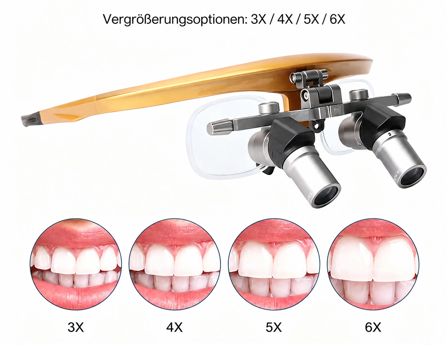 YUYO Ergo Dental Flip-up ergonomische Lupenbrille 3X/4X/5X/6X YUYO Ergo Dental Flip-up ergonomische Lupenbrille 3X/4X/5X/6X