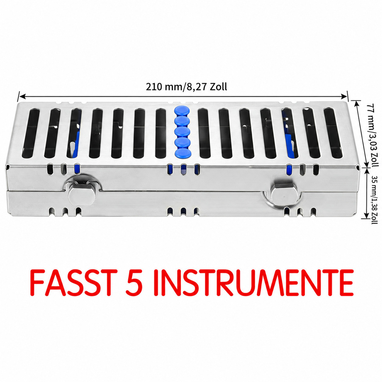 5-teiliger Instrumenten sterilisierkassette (einzelne kassette f&uuml;r 5 instrumente)