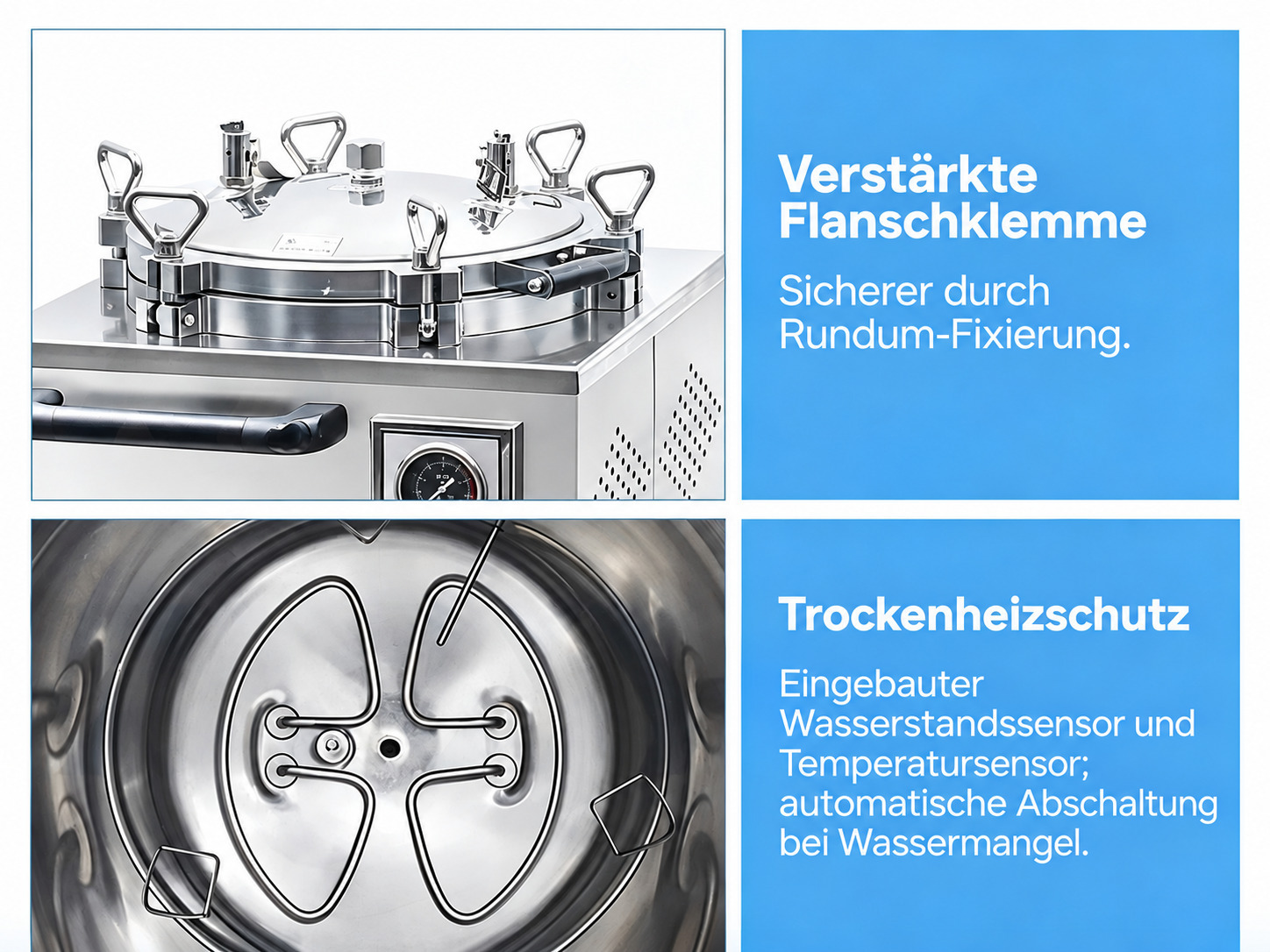Standautoklav Dampfsterilisator Zahnärztlicher 35 l/50 l/75 l/100 l Standautoklav Dampfsterilisator Zahnärztlicher 35 l/50 l/75 l/100 l