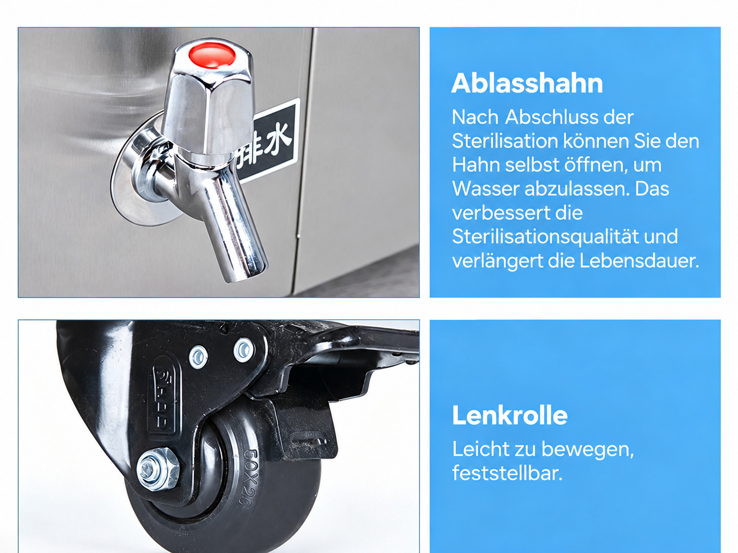 Standautoklav Dampfsterilisator Zahnärztlicher 35 l/50 l/75 l/100 l Standautoklav Dampfsterilisator Zahnärztlicher 35 l/50 l/75 l/100 l