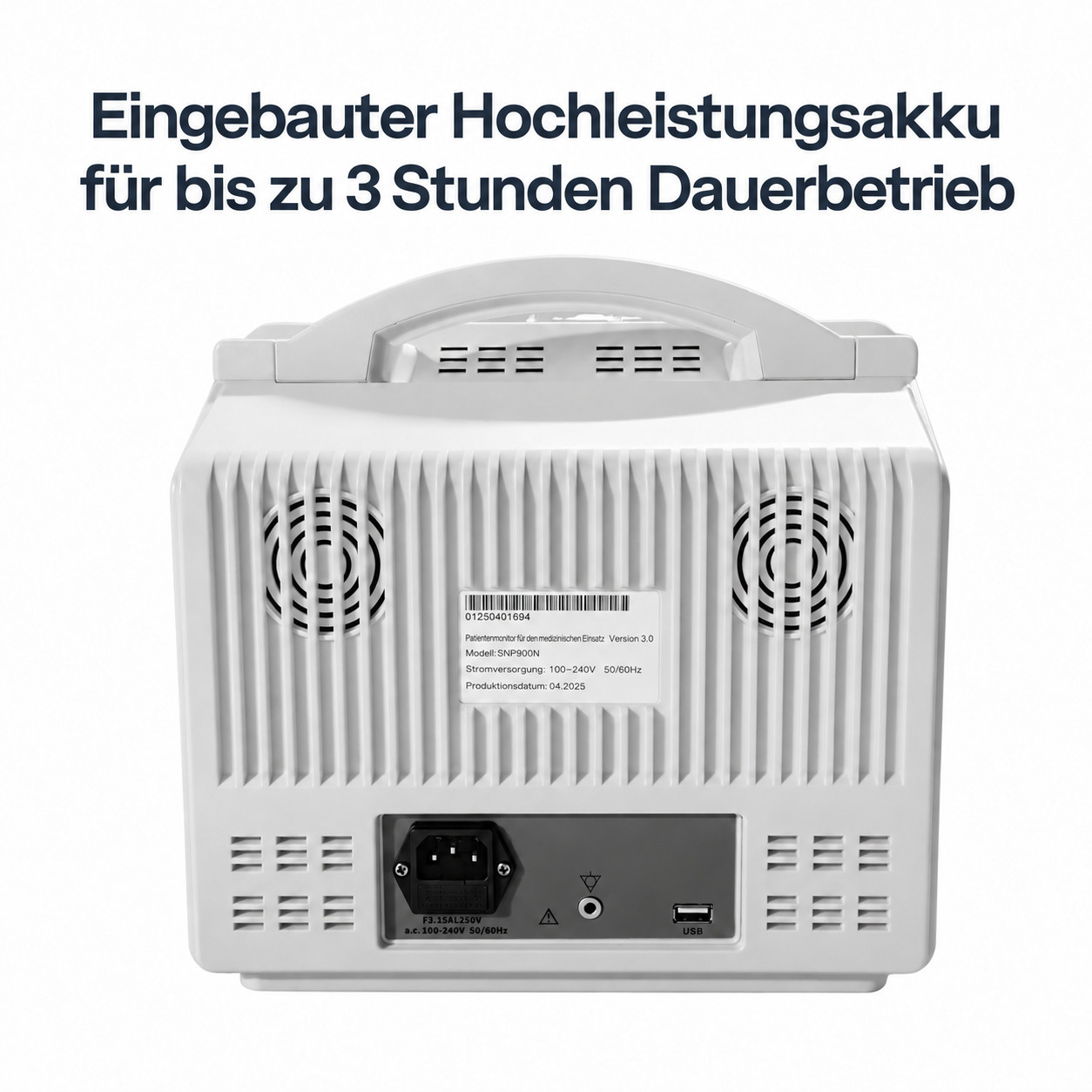SINNOR SNP9000N 12'' Patientenmonitor 6 Parameter (EKG, Atmung, Temperatur, NIBP, SpO2, Puls)