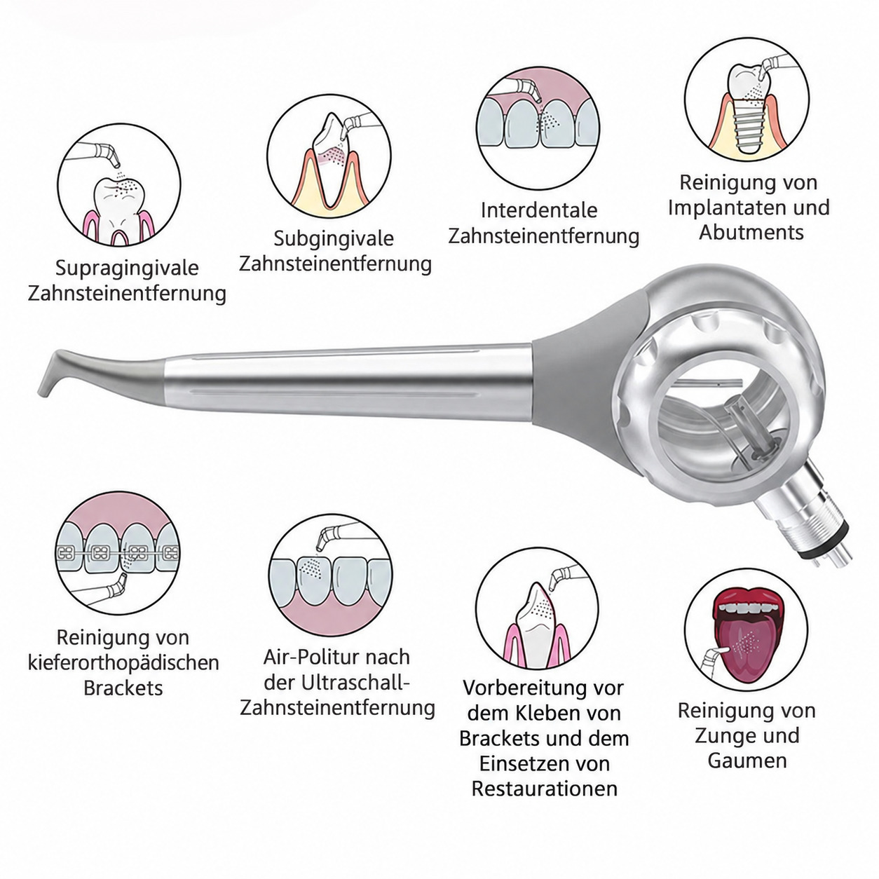 Dentale pulverstrahler / airflow pulverstrahlger&auml;t zahnarzt 2/4-Loch