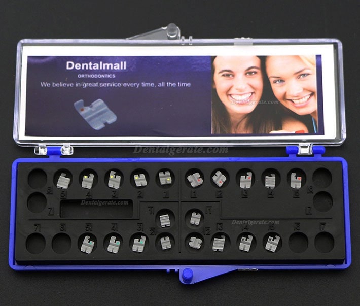 Dental Kieferorthop&auml;dische Keramik Brackets St&auml;nder Slot Roth 022 345 Haken