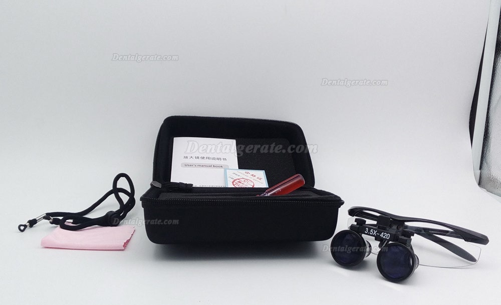 3.5X420mm Lupenbrille Dental Zahn&auml;rztliche Lupe optisches Glas DY-102 4 Farbe