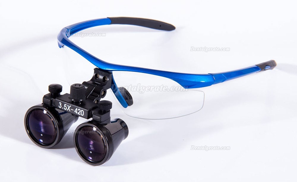 3.5X420mm Lupenbrille Dental Zahn&auml;rztliche Lupe optisches Glas DY-102 4 Farbe