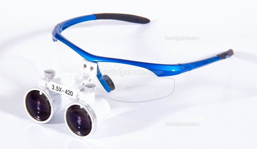 3.5X420mm Lupenbrille Dental Zahn&auml;rztliche Lupe optisches Glas DY-102 4 Farbe