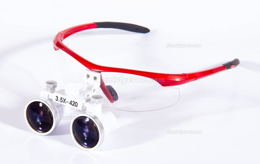 3.5X420mm Lupenbrille Dental Zahn&auml;rztliche Lupe optisches Glas DY-102 4 Farbe