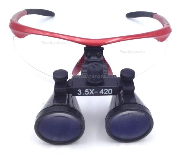 3.5X420mm Lupenbrille Dental Zahn&auml;rztliche Lupe optisches Glas DY-102 4 Farbe