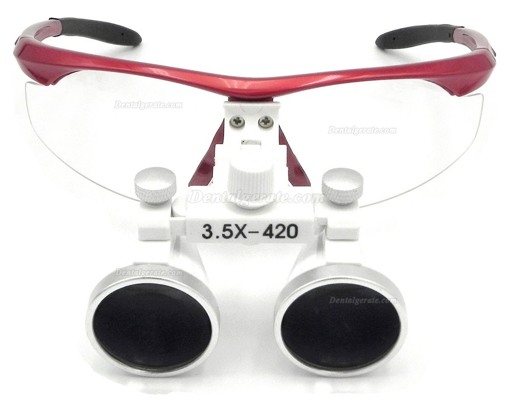 3.5X420mm Lupenbrille Dental Zahn&auml;rztliche Lupe optisches Glas DY-102 4 Farbe