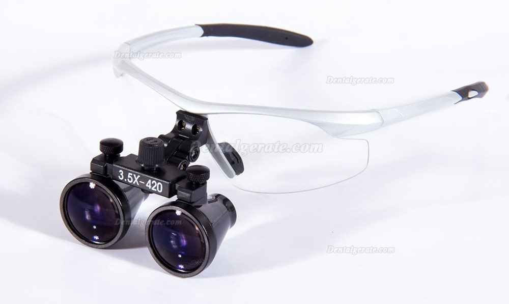 3.5X420mm Lupenbrille Dental Zahn&auml;rztliche Lupe optisches Glas DY-102 4 Farbe