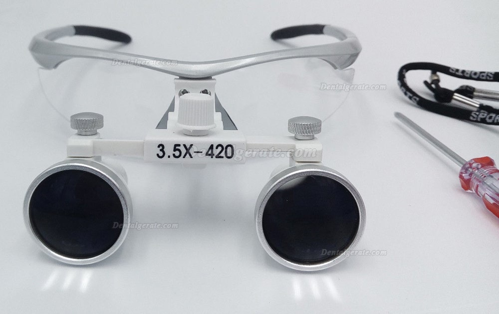 3.5X420mm Lupenbrille Dental Zahn&auml;rztliche Lupe optisches Glas DY-102 4 Farbe