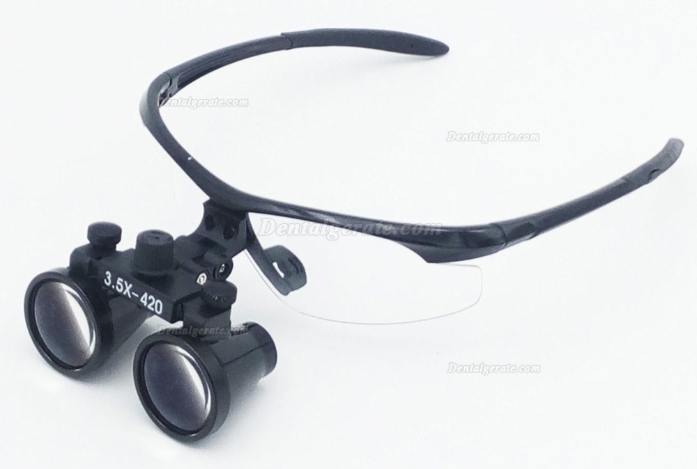 3.5X420mm Lupenbrille Dental Zahn&auml;rztliche Lupe optisches Glas DY-102 4 Farbe