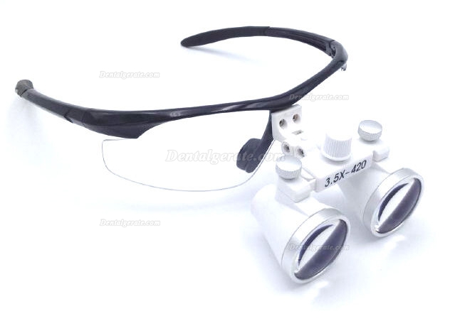3.5X420mm Lupenbrille Dental Zahn&auml;rztliche Lupe optisches Glas DY-102 4 Farbe