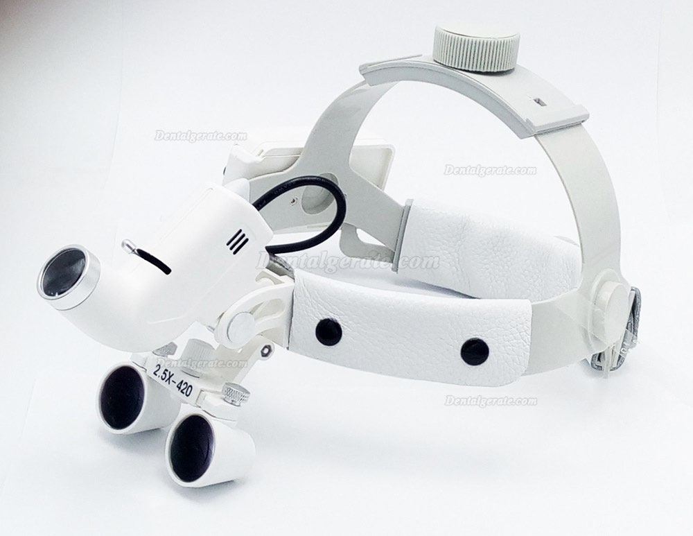 Dental Chirurgische medizinische 2.5X420mm Stirnband-Lupe mit LED-Scheinwerfer DY-106
