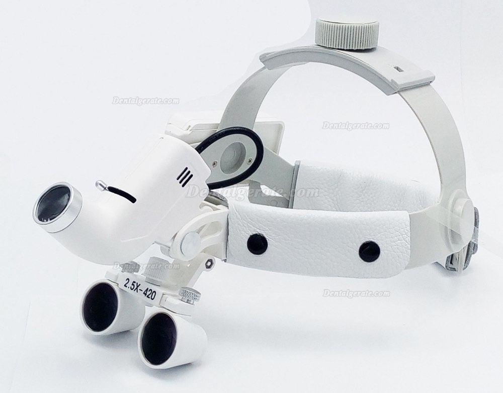 Dental Chirurgische medizinische 2.5X420mm Stirnband-Lupe mit LED-Scheinwerfer DY-106