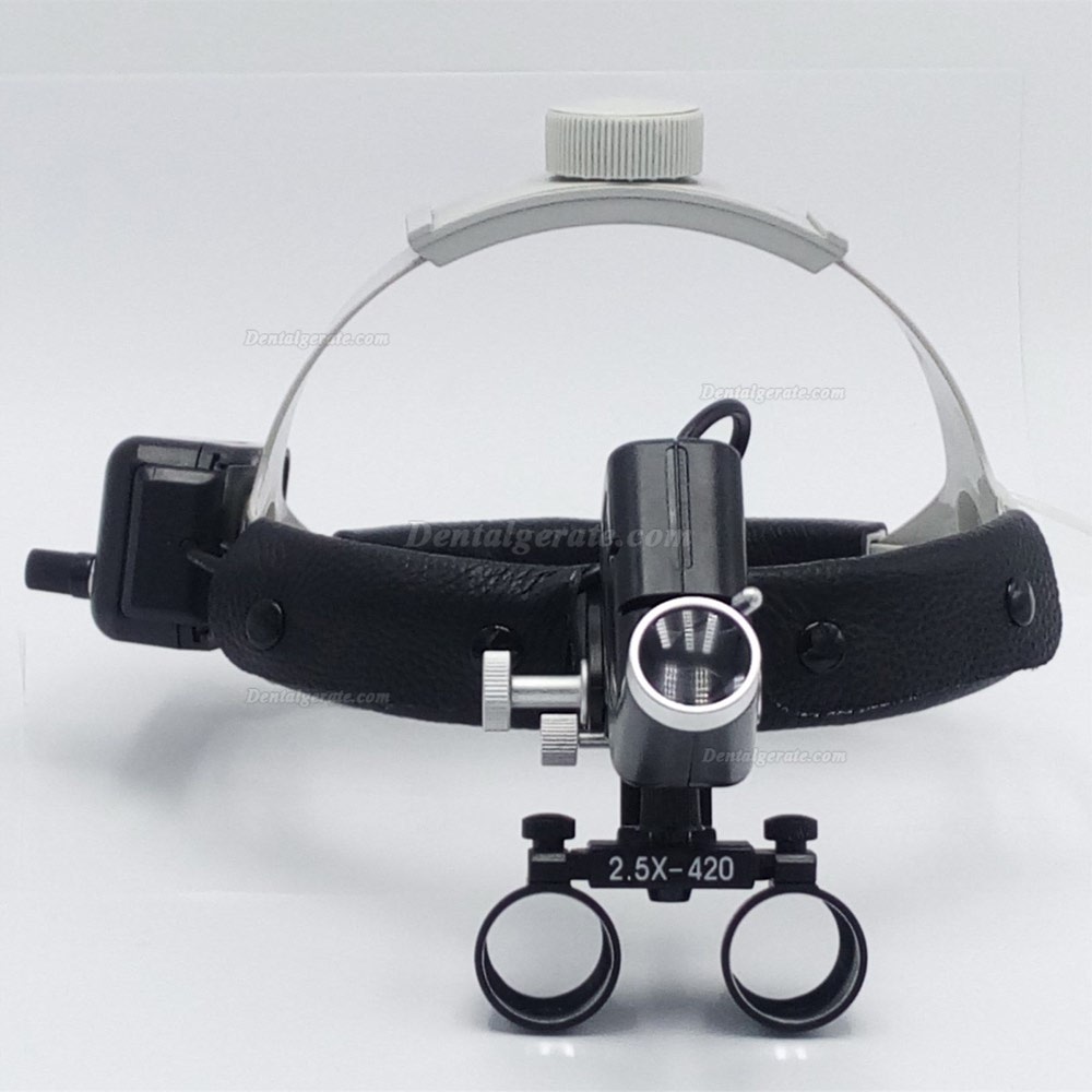 Dental Chirurgische medizinische 2.5X420mm Stirnband-Lupe mit LED-Scheinwerfer DY-106