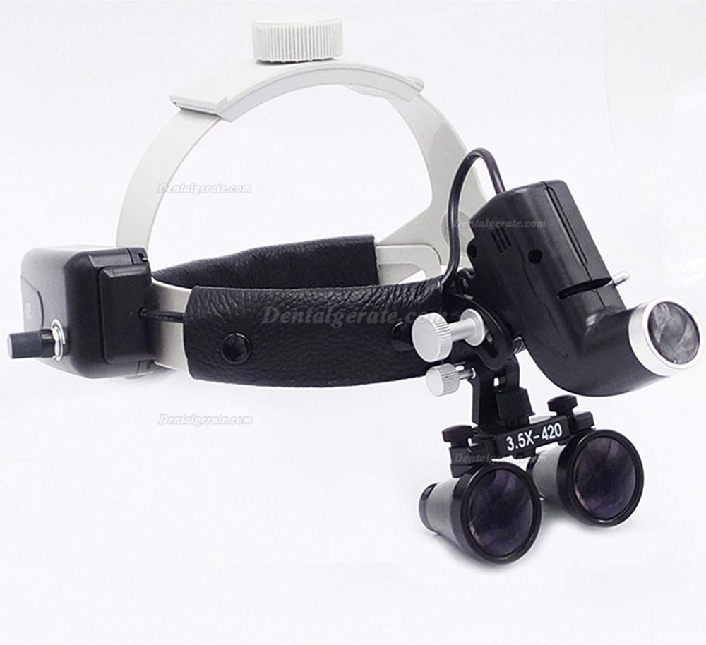 Dental Chirurgische medizinische 3.5X420mm Stirnband-Lupe mit LED-Scheinwerfer DY-106