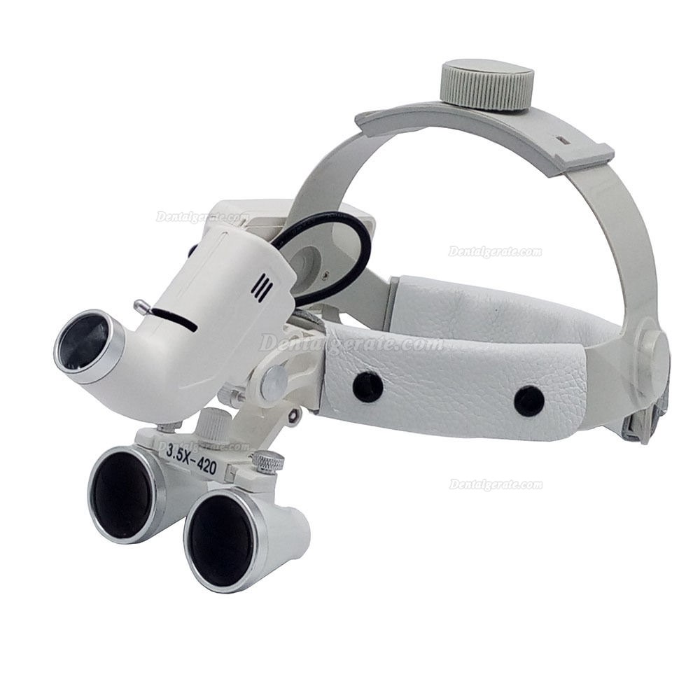 Dental Chirurgische medizinische 3.5X420mm Stirnband-Lupe mit LED-Scheinwerfer DY-106