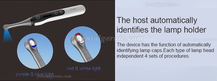 Denjoy iCure Multifunctional / Broad Spectrum polymerisationslampe zahnarzt (mit 2 LED-K&ouml;pfen)