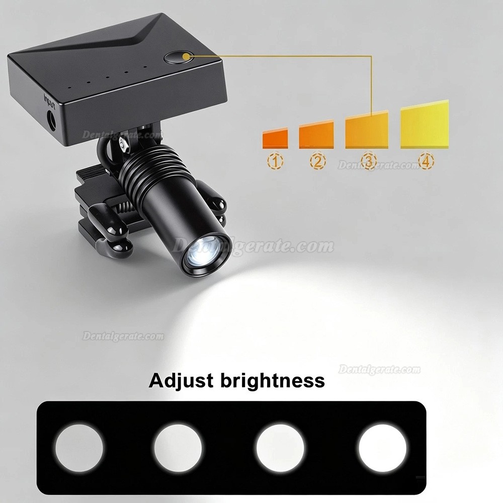 5W Dental lupenbrille licht kabellos TD14 f&uuml;r Zahnarzt Lupenbrille