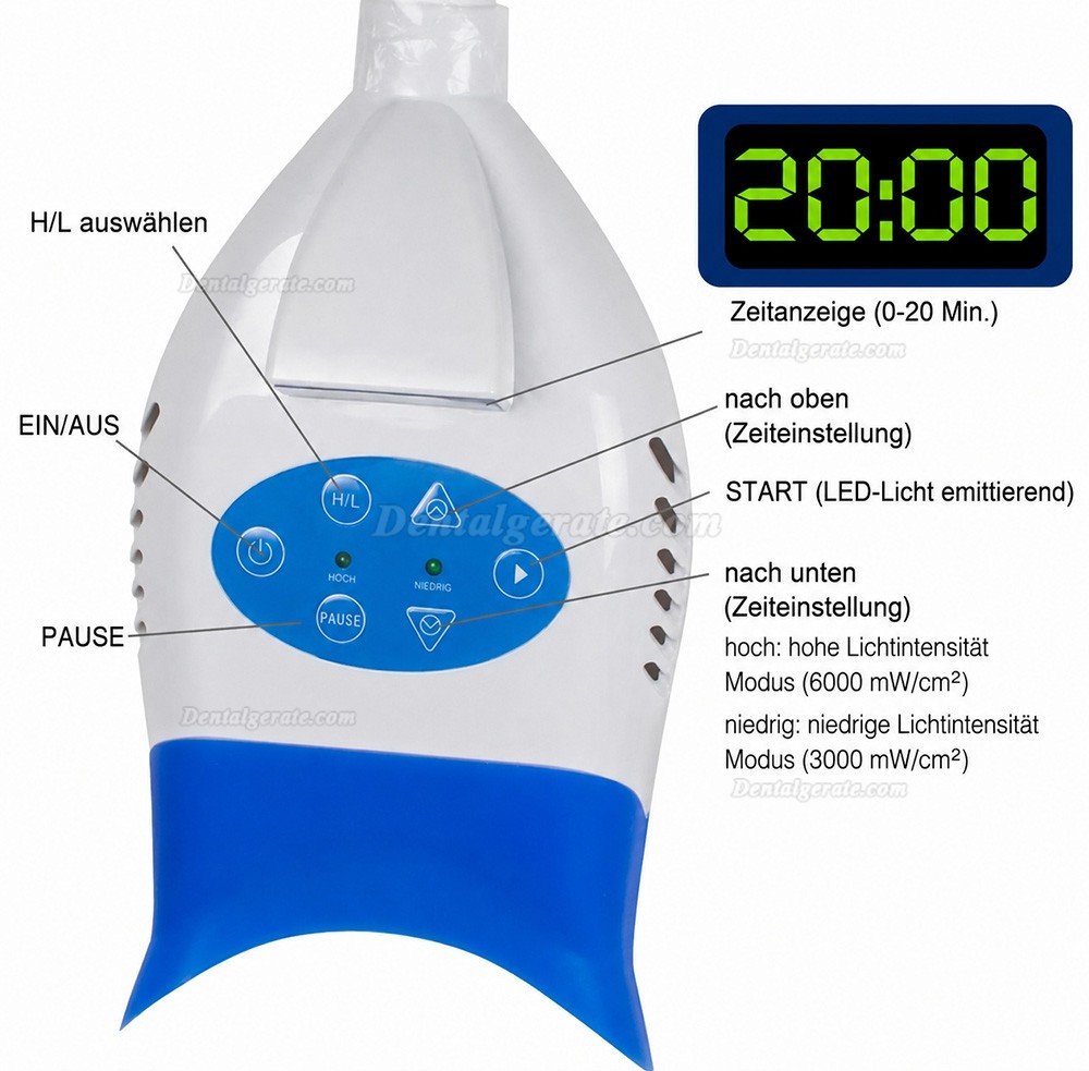 Dental Whitening Bleaching Zahnaufhellung Bleichen LED Licht Lampe Beschleuniger
