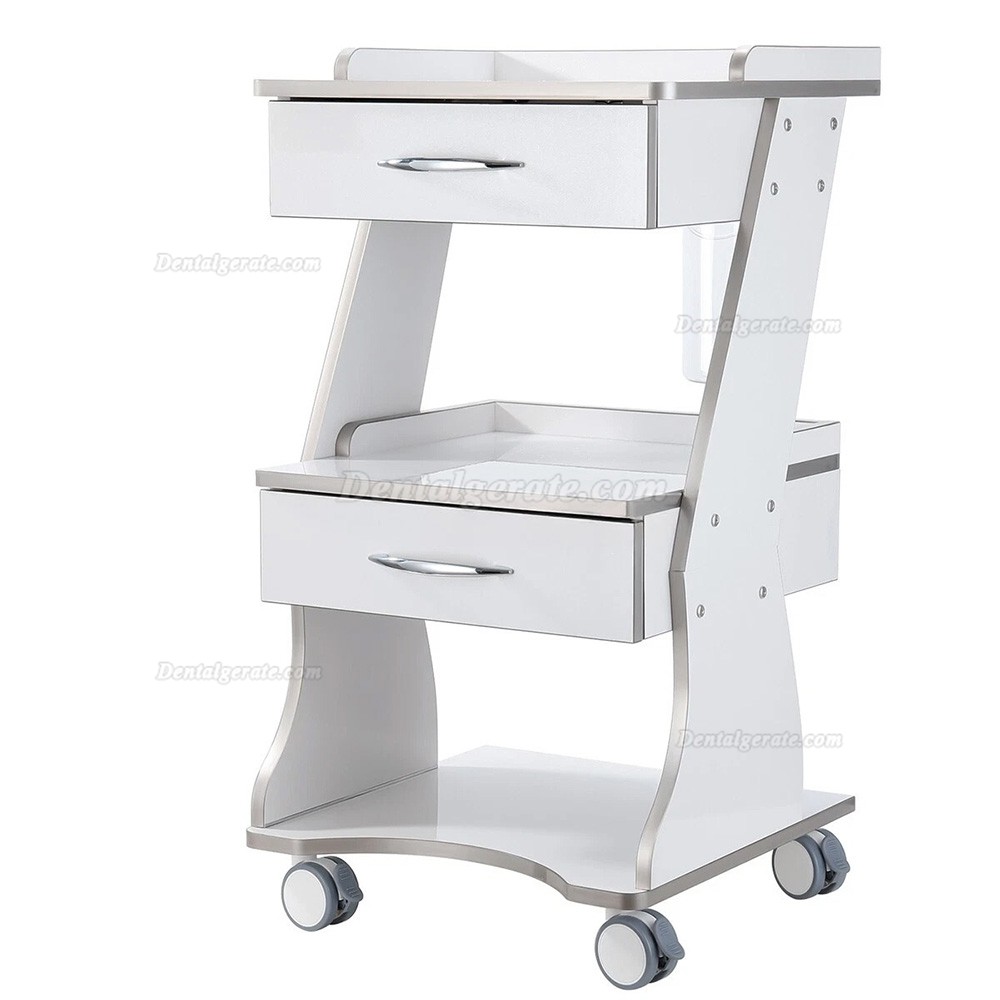 Produktbild von Cozyel Dentalwagen 3 Steckdosen – 400x360x770mm, 3 Schichten, Für Praxis & Labor, Weiß
