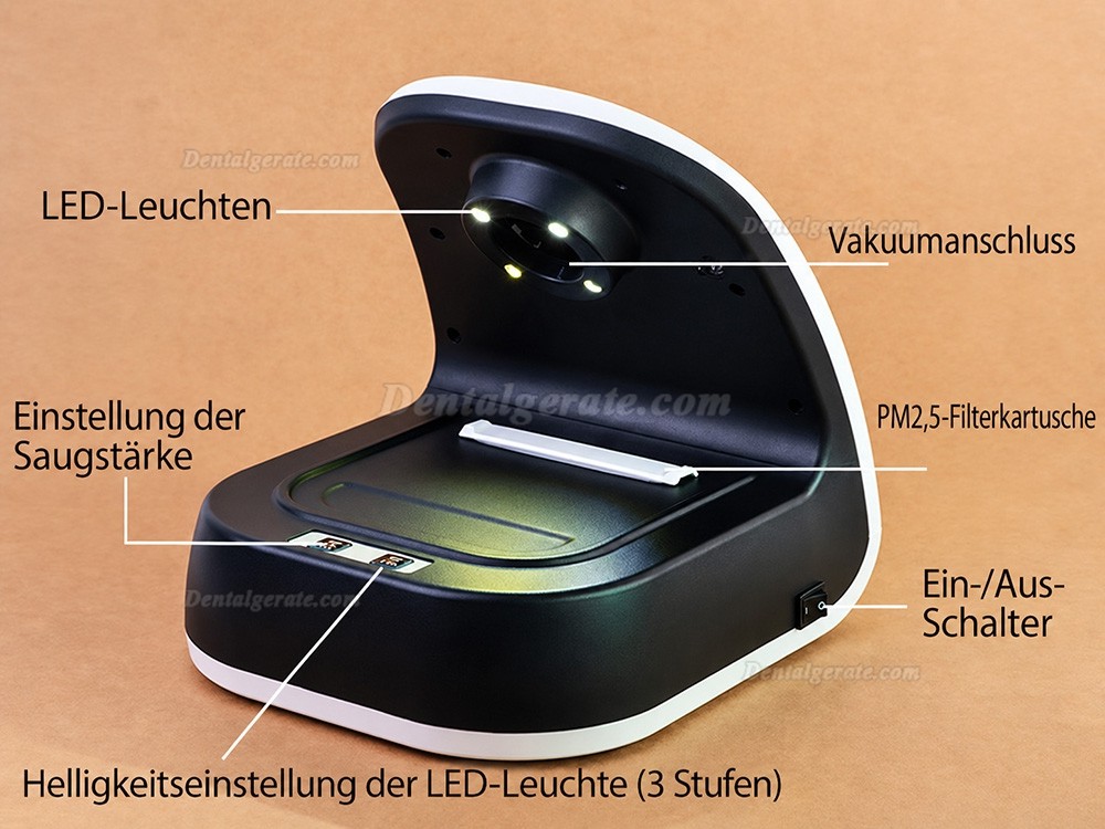 Tragbarer Absaugungen f&uuml;r Ihr Dentallabor Desktop-Akku-Staubsauger 2600mAH 60W mit LED-Leuchten