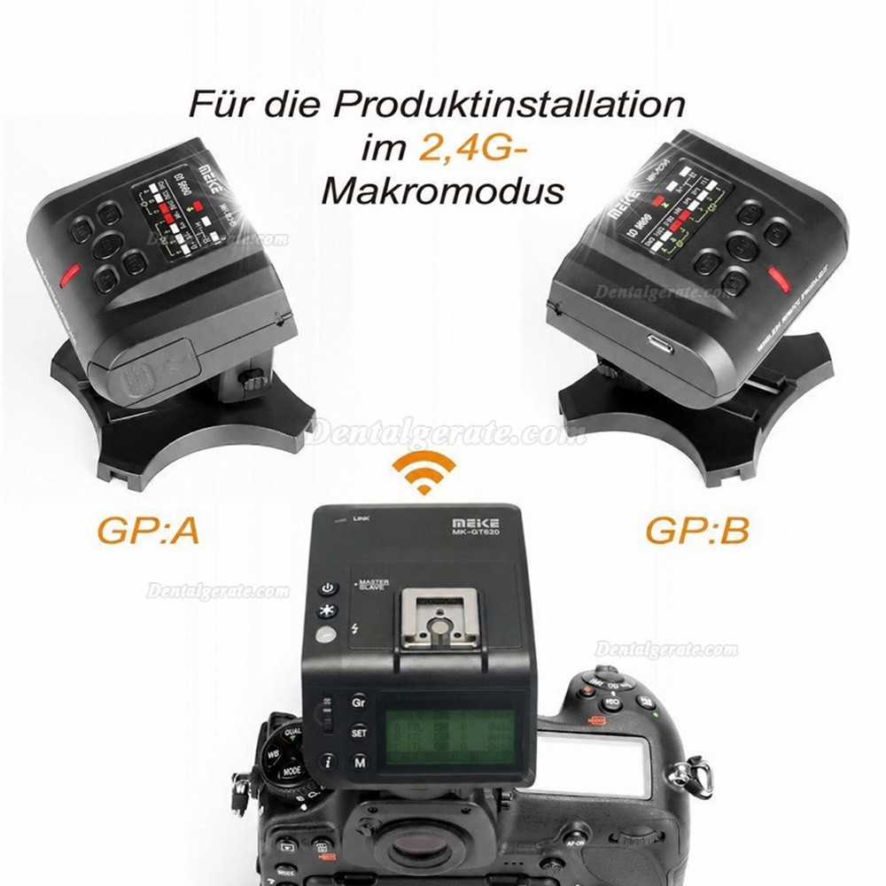 Doppelkopf-Blitz Nikon Canon Macro Dental SLR-Kamera f&uuml;r Dental-Makrofotografie