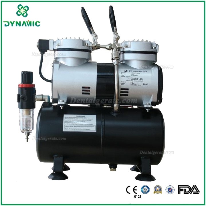 Dynamic TC196 Zahnarzt portatile &ouml;lfreien leiselauf Kompressor 250W(1/3HP) 3.5L