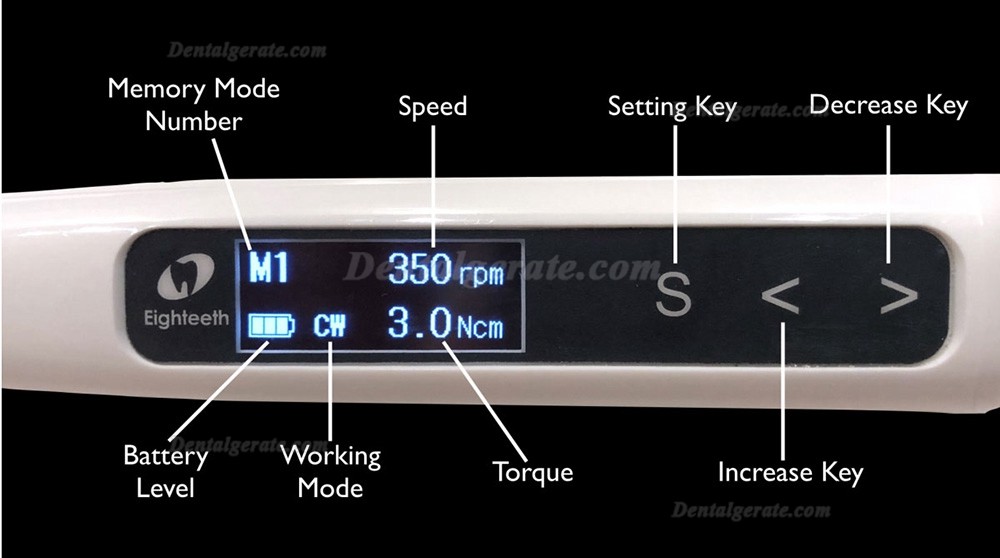 Eighteeth E-CONNECT S endo motor mit integriertem apexlokalisator