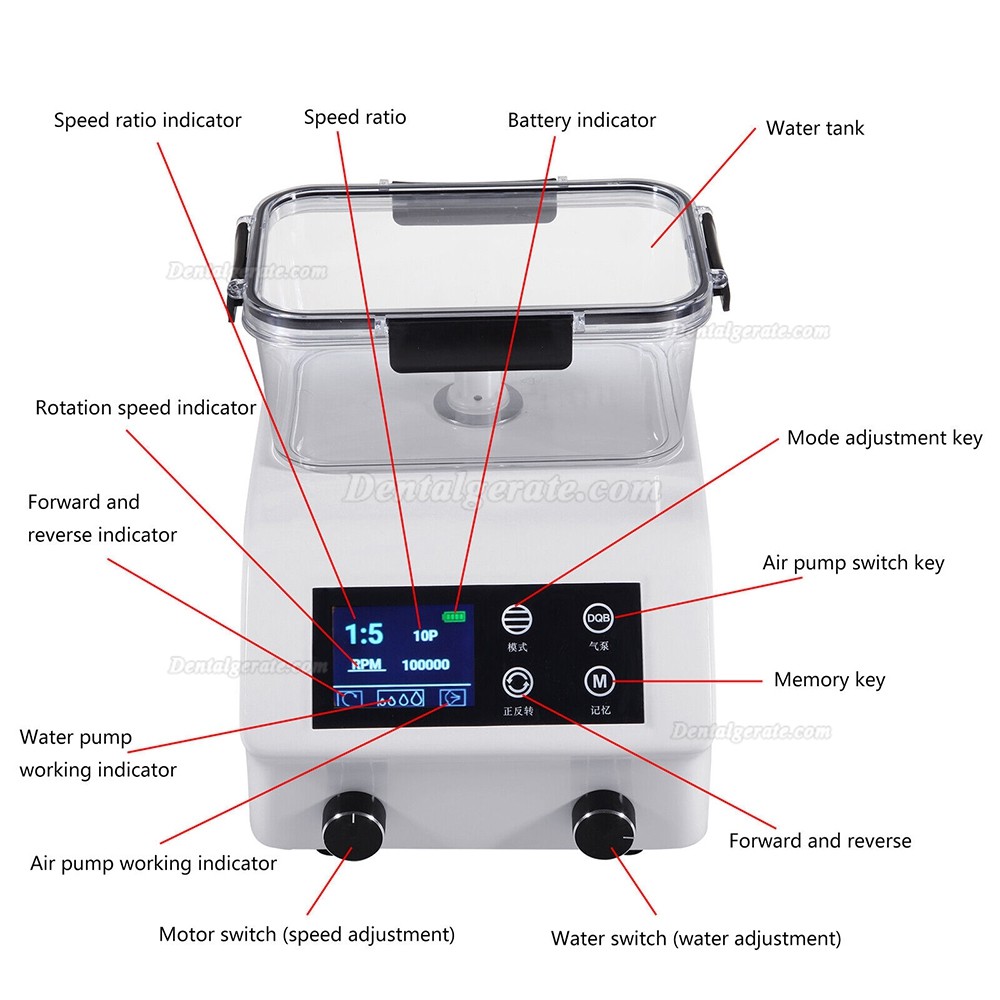 Dentaler Elektrischer B&uuml;rstenloser Mikromotor mit Automatischer Wasserversorgungsflasche