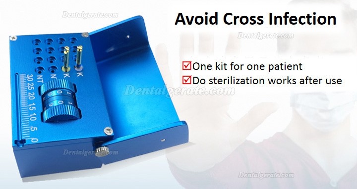 Endobox Sterilisieren Zahnarzt Endo Messlehre Endo Block mit Z&auml;hler