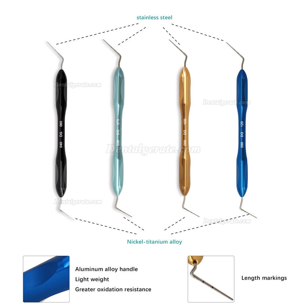 Dental Wurzelkanalstopfer Handplugger Handstopfer NITI Fill Obturation Kit 4 Gr&ouml;&szlig;en