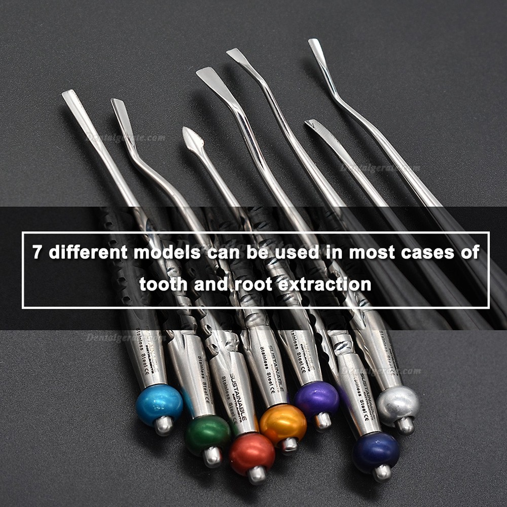 7 Stk./Set Instrument zur Extraktion Wurzelheber Minimalinvasive Zahnextraktion Werkzeuge Mit Desinfektionsbox