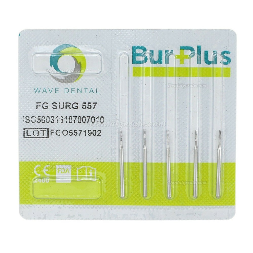 10 St&uuml;ck WaveDental FG SURG Hartmetallbohrer Zahnmedizin FG-Schaft 556 557 558 559 600# Flache Fissur Zahnbohrer