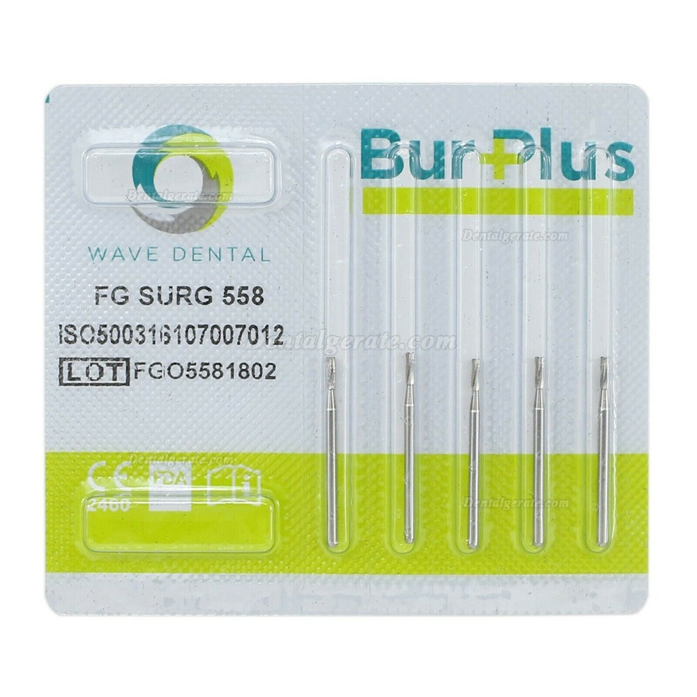 10 St&uuml;ck WaveDental FG SURG Hartmetallbohrer Zahnmedizin FG-Schaft 556 557 558 559 600# Flache Fissur Zahnbohrer